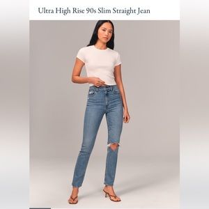 Abercrombie & Fitch 90s Ultra High Rise Straight Jeans